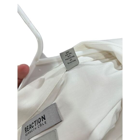 NEW Kenneth Cole Reaction White Professional Button Up Shirt Size 17 34/35 XL - Picture 8 of 9